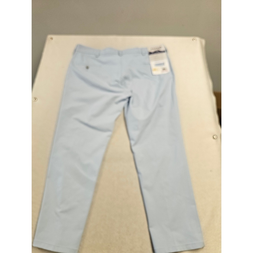 Haggar Sport Mens Travel Performance Pant Sky‎ Blue Straight Fit 40W x 30L new